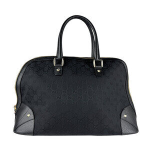 Gucci Handbag GG Canvas Leather Black